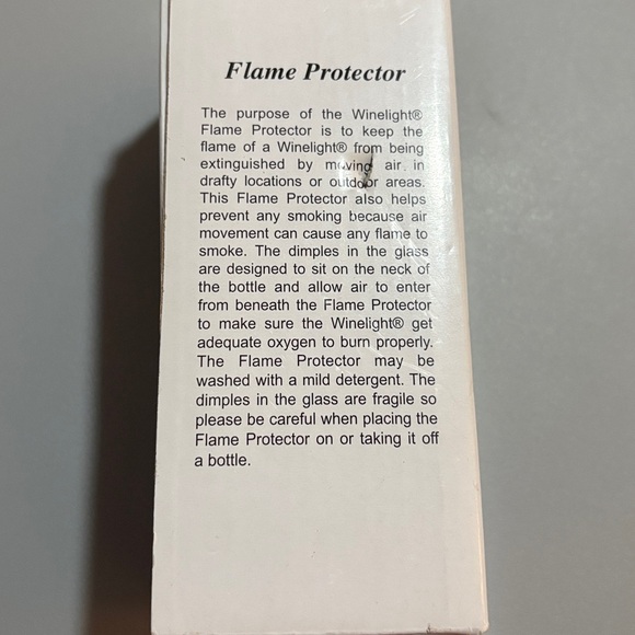 Vintage Concepts Flame Protector Clear Glass Winelight Flame Protector - Picture 3 of 3